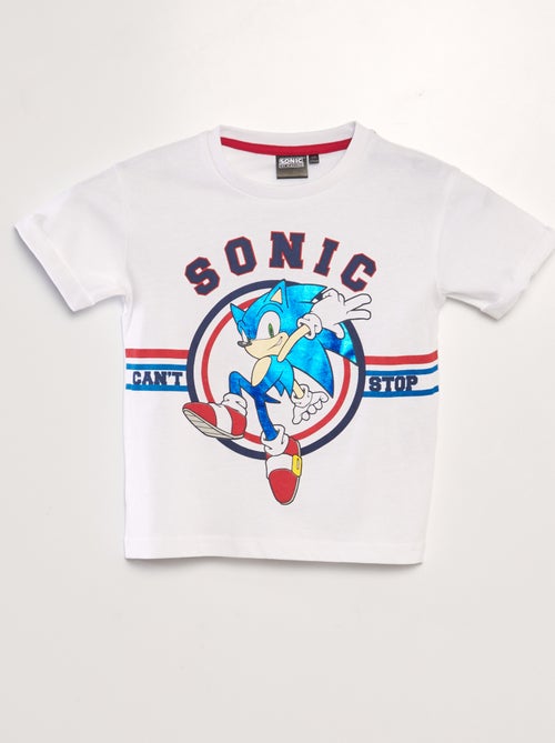 T-shirt met glanzende Sonic-print - Kiabi