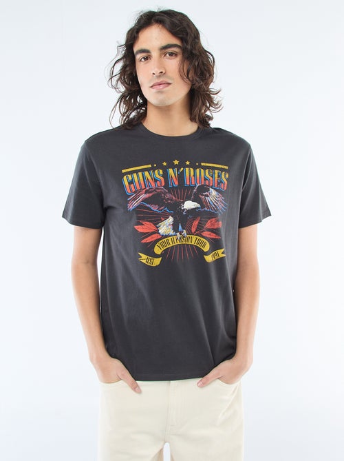 T-shirt met 'Guns N' Roses'-print - Kiabi
