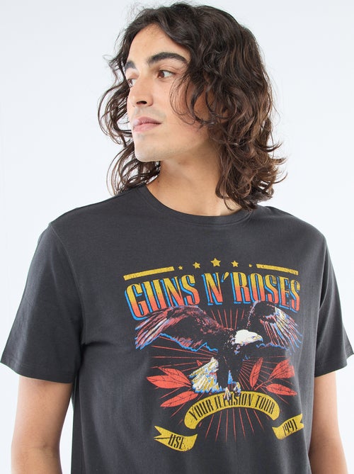 T-shirt met 'Guns N' Roses'-print - Kiabi