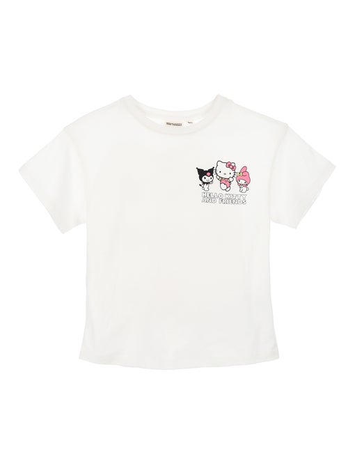 T-shirt met 'Hello Kitty' print van effen katoen - Kiabi