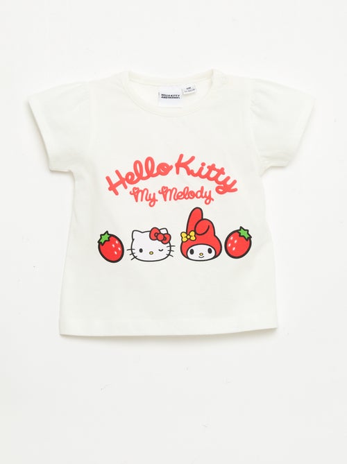T-shirt met 'Hello Kitty'-reliëfprint - Kiabi