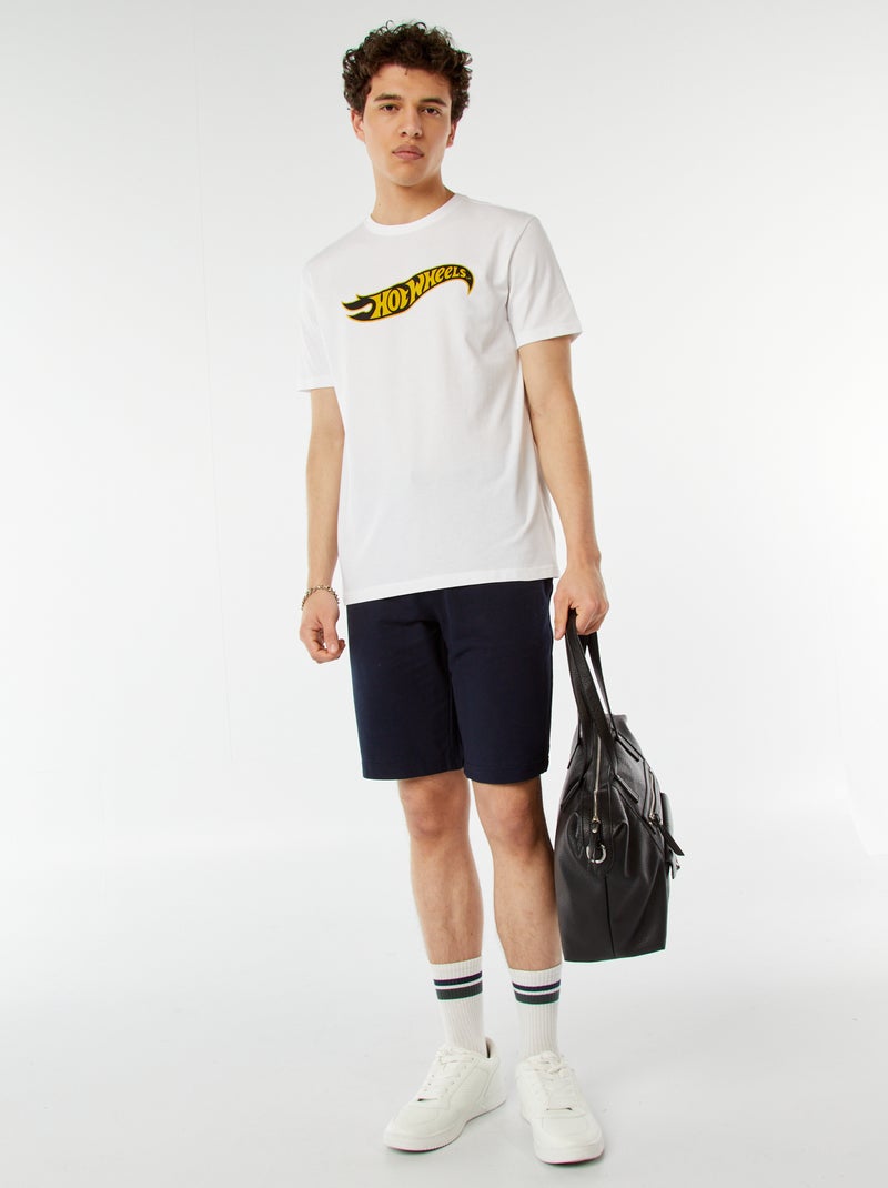 T-shirt met 'Hot Wheels'-print wit - Kiabi