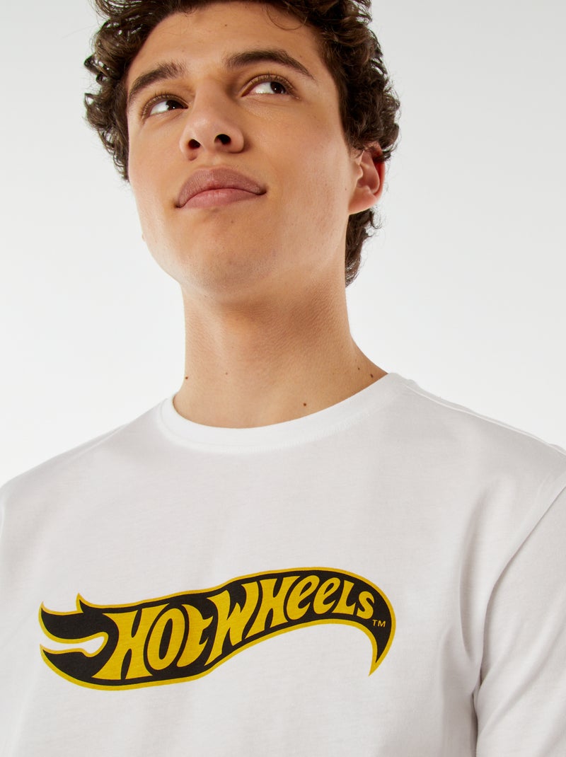 T-shirt met 'Hot Wheels'-print wit - Kiabi