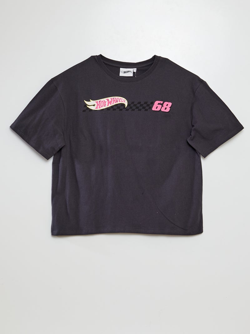 T-shirt met 'Hot Wheels'-print ZWART - Kiabi