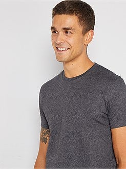 T-shirt met jacquard 'Ecodesign' - Kiabi