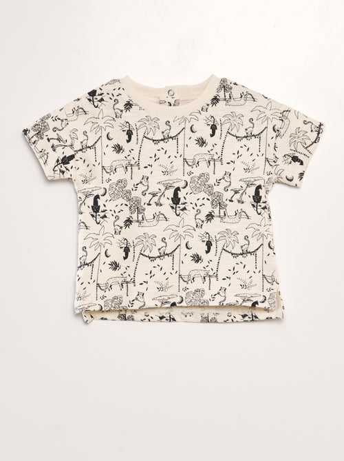 T-shirt met jungleprint - Kiabi