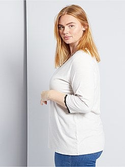 T-shirt met kant - Kiabi