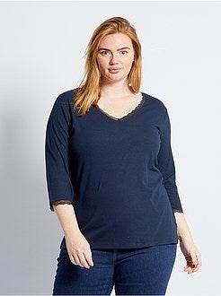 T-shirt met kant - Kiabi