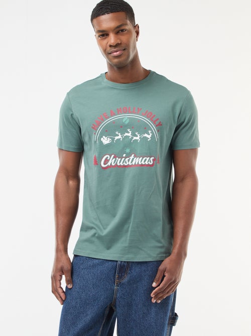 T-shirt met kerstmotief - Kiabi