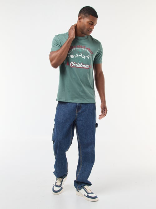 T-shirt met kerstmotief - Kiabi