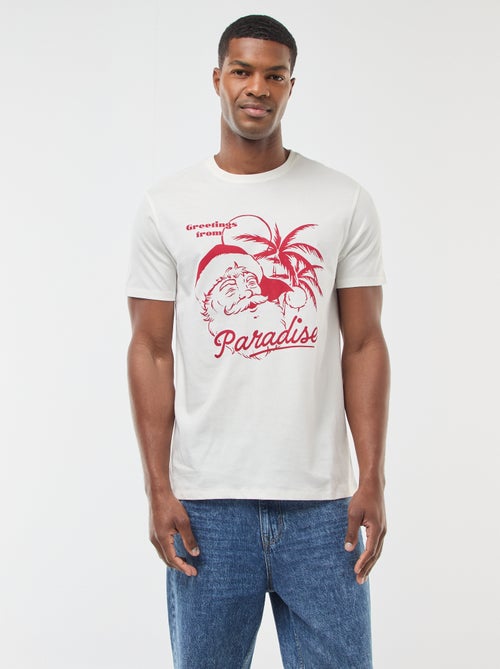 T-shirt met kerstmotief - Kiabi