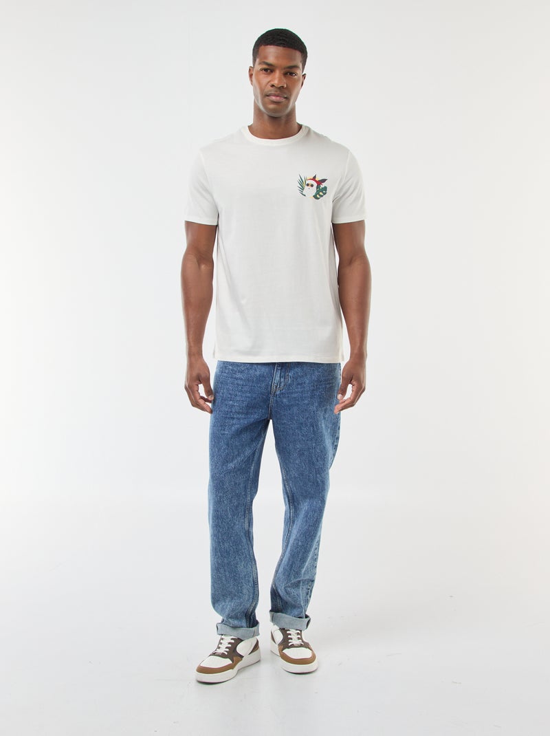 T-shirt met kerstmotief Wit - Kiabi