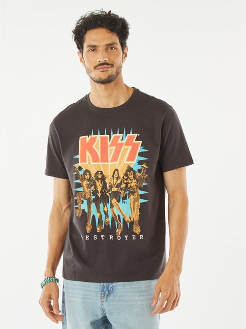 T-shirt met 'Kiss'-print - Kiabi