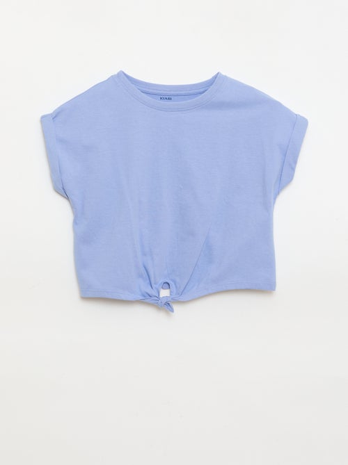 T-shirt met knoop in de taille - Kiabi