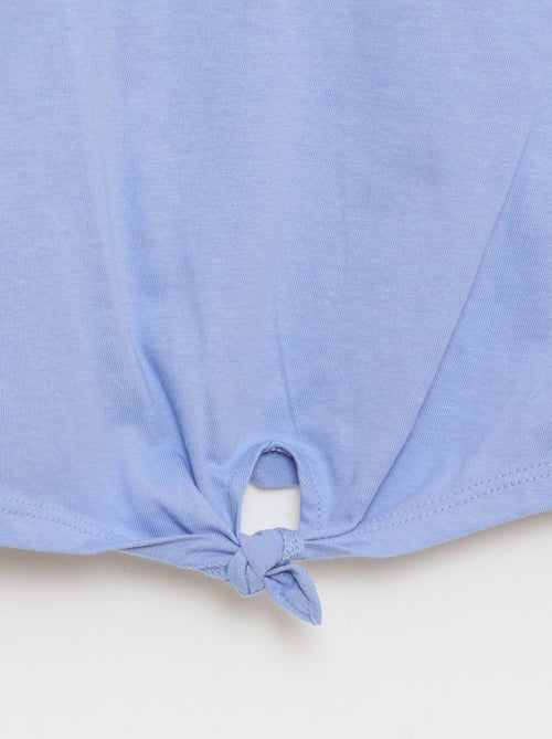 T-shirt met knoop in de taille - Kiabi