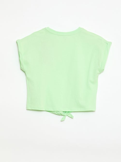 T-shirt met knoop in de taille - Kiabi