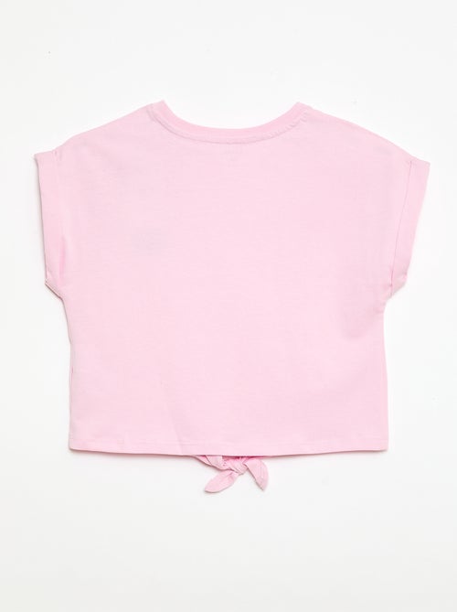 T-shirt met knoop in de taille - Kiabi