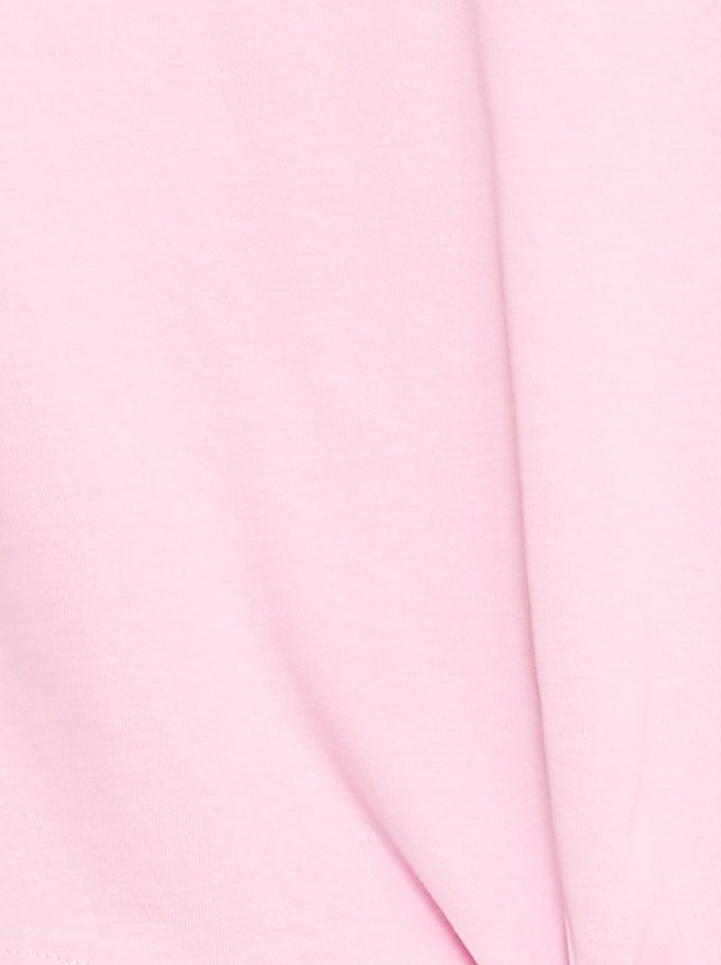 T-shirt met knoop in de taille Rose - Kiabi
