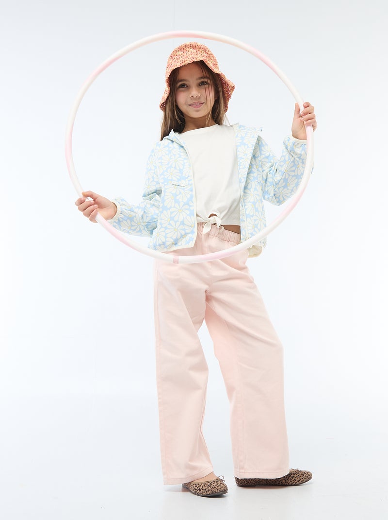 T-shirt met knoop in de taille Wit - Kiabi