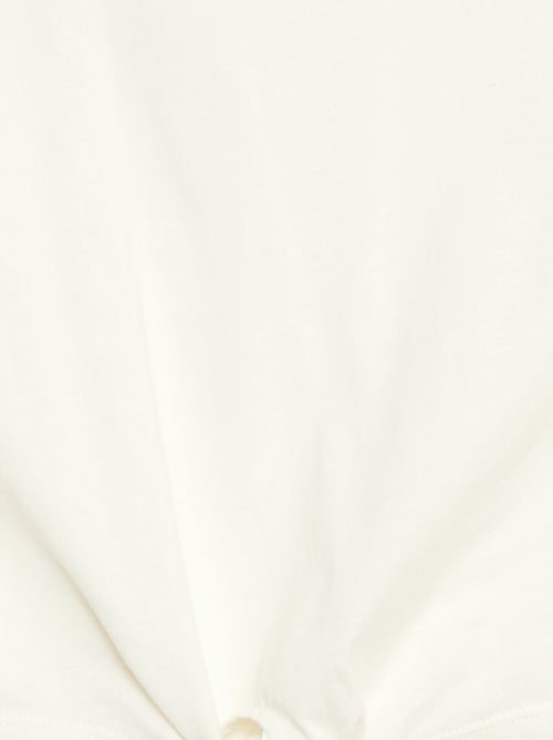 T-shirt met knoop in de taille - Kiabi