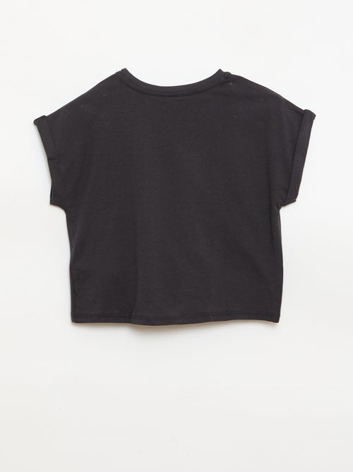 T-shirt met knoop in de taille - Kiabi