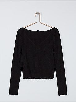 T-shirt met knoopsluiting - Kiabi