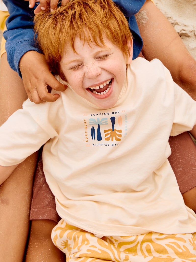 T-shirt met korte mouw - Grafik Edition WIT - Kiabi