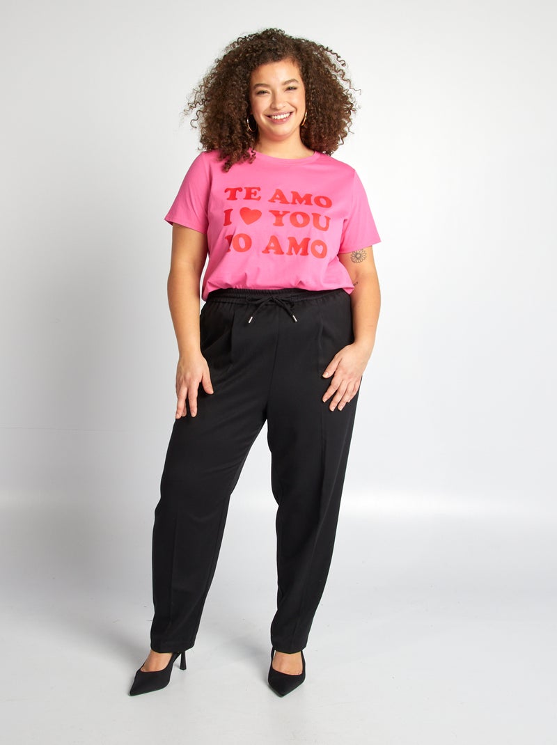 T-shirt met korte mouw - Valentijnsdag ROSE - Kiabi