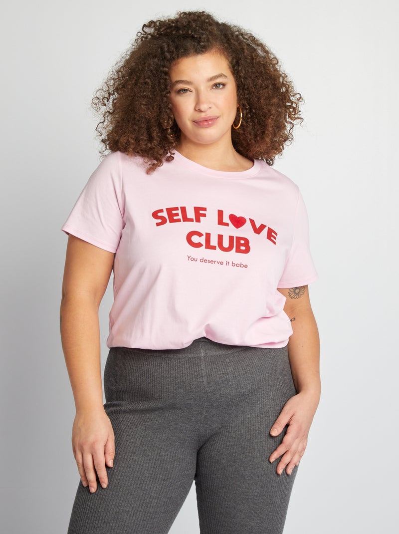 T-shirt met korte mouw - Valentijnsdag ROSE - Kiabi