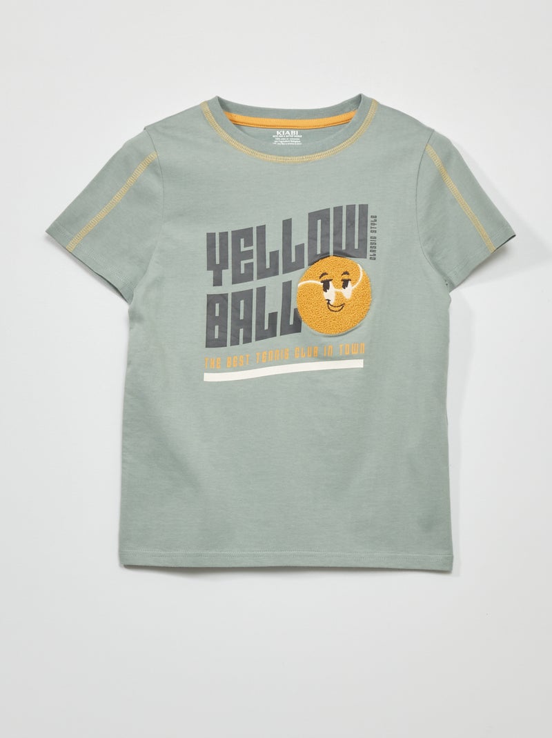 T-shirt met korte mouw BLAUW - Kiabi