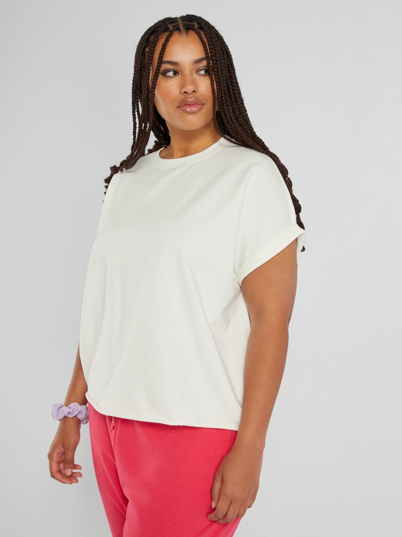 T-shirt met korte mouw BLAUW - Kiabi