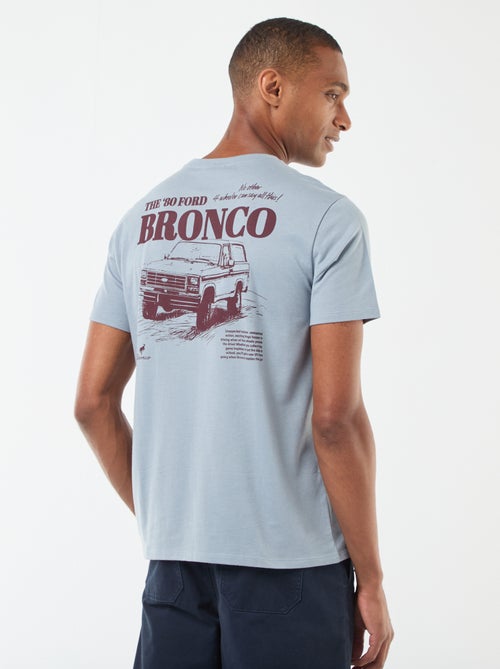 T-shirt met korte mouw en borstprint - Kiabi T-shirt met korte mouw en borstprint - Kiabi