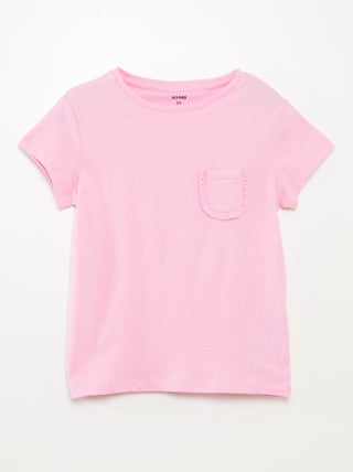T-shirt met korte mouw en borstzakje