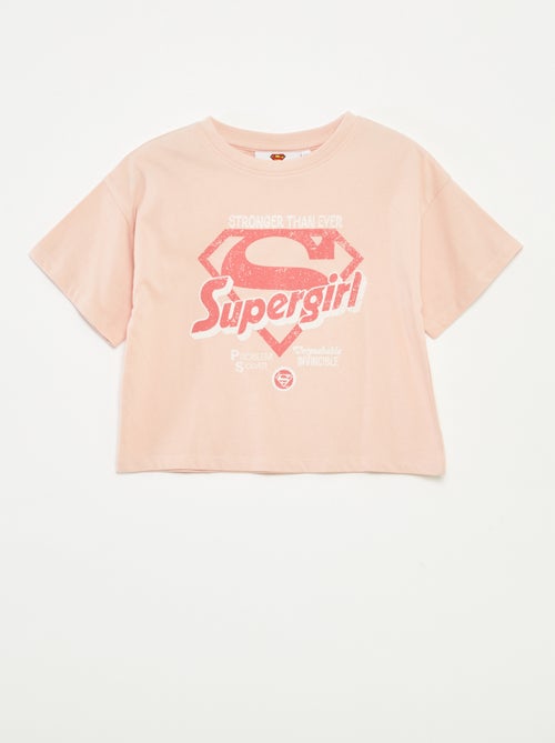 T-shirt met korte mouw en DC Comics/Superman-print voor en achter - Kiabi