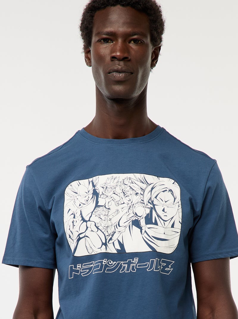 T-shirt met korte mouw en Dragon Ball Z-print Blauw - Kiabi