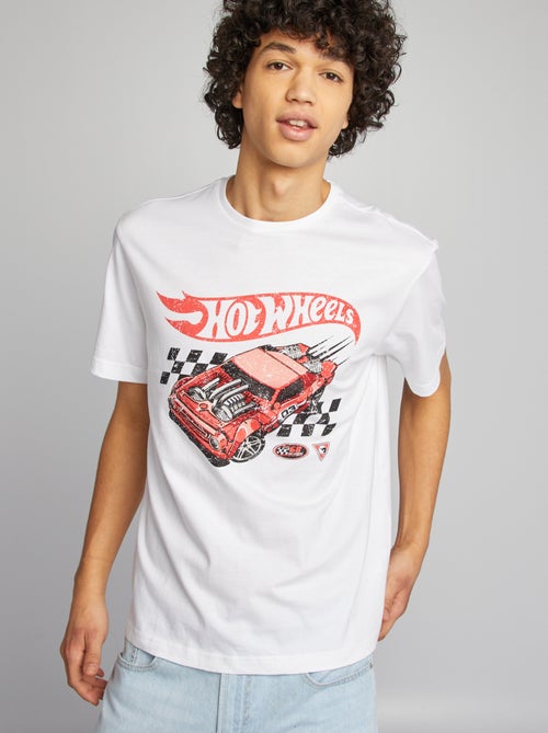 T-shirt met korte mouw en 'Hot Wheels'-print - Kiabi