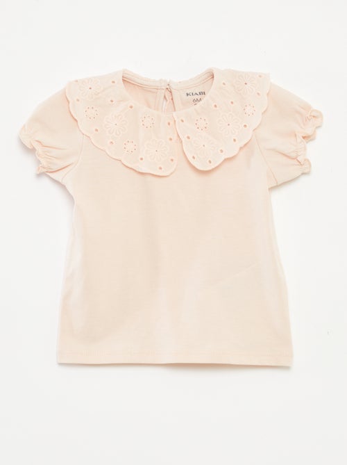 T-shirt met korte mouw en kraagje - Kiabi