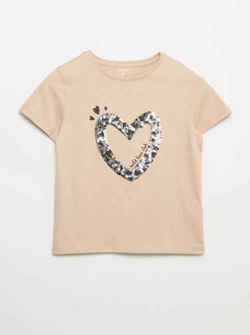 T-shirt met korte mouw en leuk detail - Kiabi