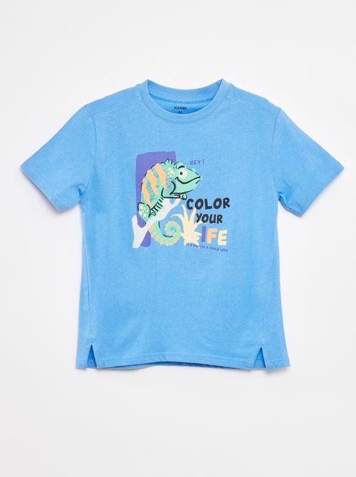 T-shirt met korte mouw en leuk detail - Kiabi