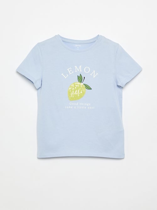 T-shirt met korte mouw en leuk detail - Kiabi