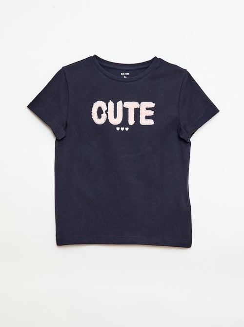 T-shirt met korte mouw en leuk detail - Kiabi
