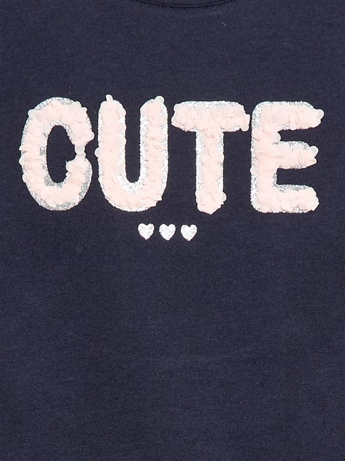 T-shirt met korte mouw en leuk detail - Kiabi