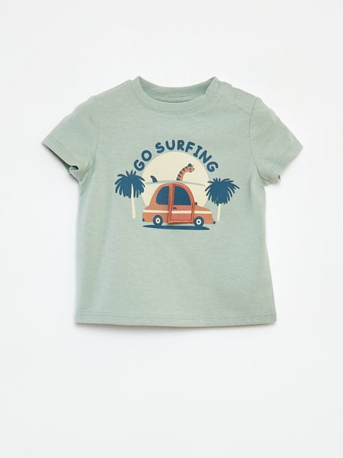 T-shirt met korte mouw en leuk detail - Kiabi