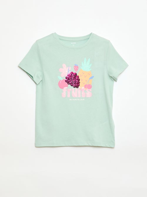 T-shirt met korte mouw en leuk detail - Kiabi