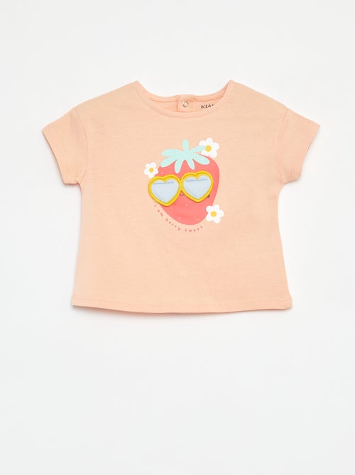 T-shirt met korte mouw en leuk detail - Kiabi