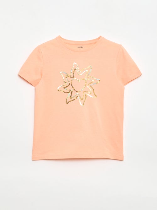 T-shirt met korte mouw en leuk detail - Kiabi