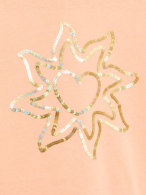 T-shirt met korte mouw en leuk detail - Kiabi