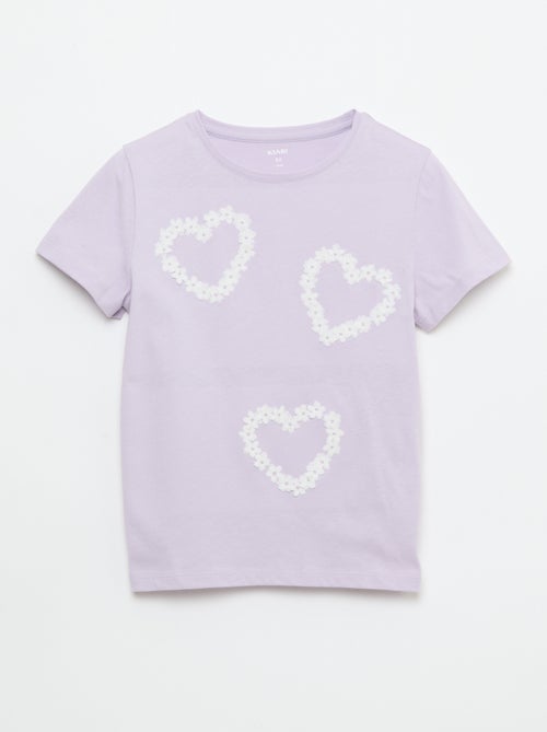 T-shirt met korte mouw en leuk detail - Kiabi
