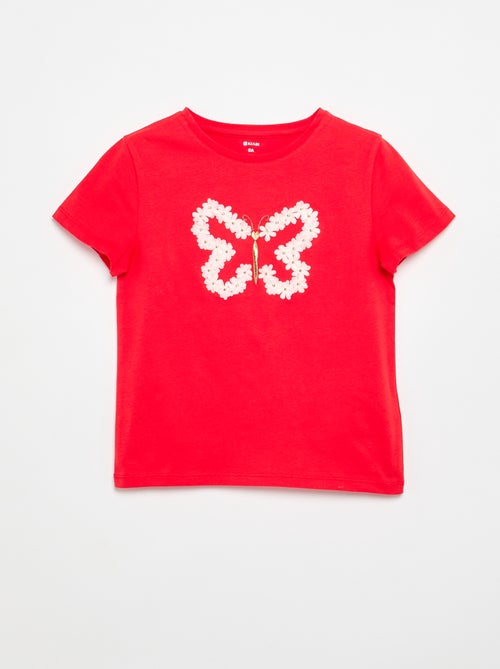 T-shirt met korte mouw en leuk detail - Kiabi