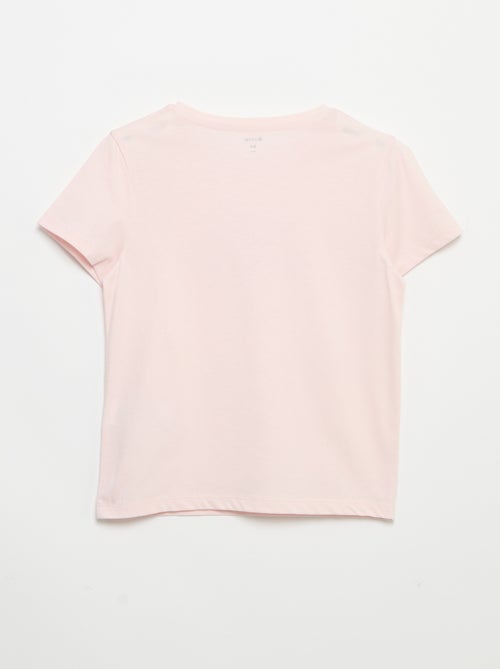 T-shirt met korte mouw en leuk detail - Kiabi